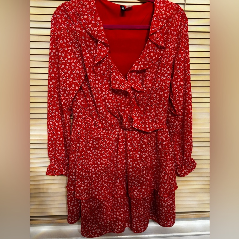 Red Floral Summer Dress